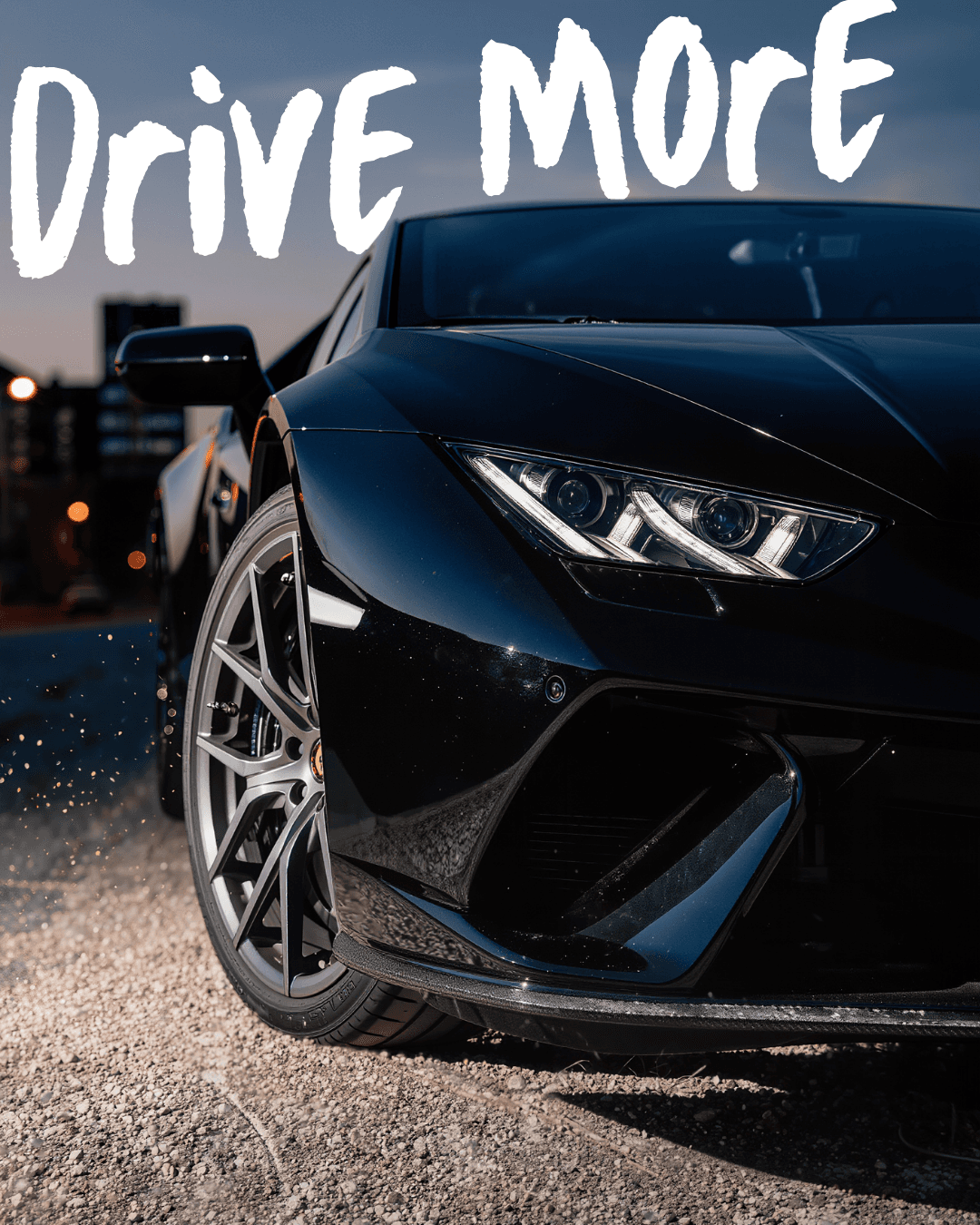 Automotive campaign poster with cinematic lighting